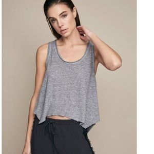 Lanston tank top in gray. Tie back.